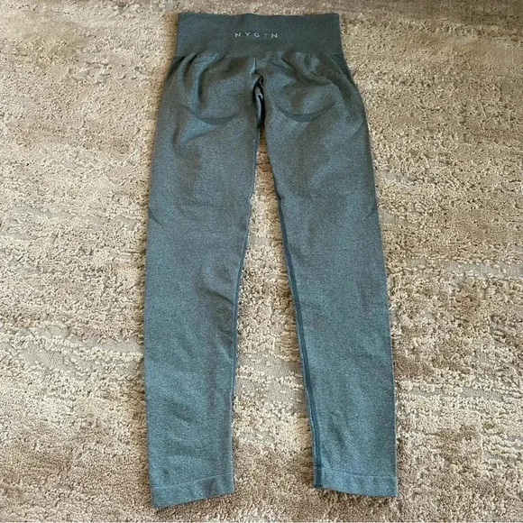 NVGTN Contour Seamless Forest Green Gym Leggings Yoga Pants Compression: Small - Picture 8 of 10